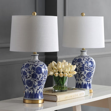 Jennifer 25.25" Ceramic/Metal LED Table Lamp